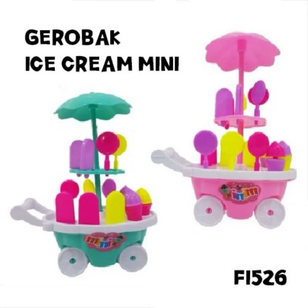 1058 mainan anak gerobak ice cream/mainan stroller es krim mini/mainan gerobak es krim mini anak”