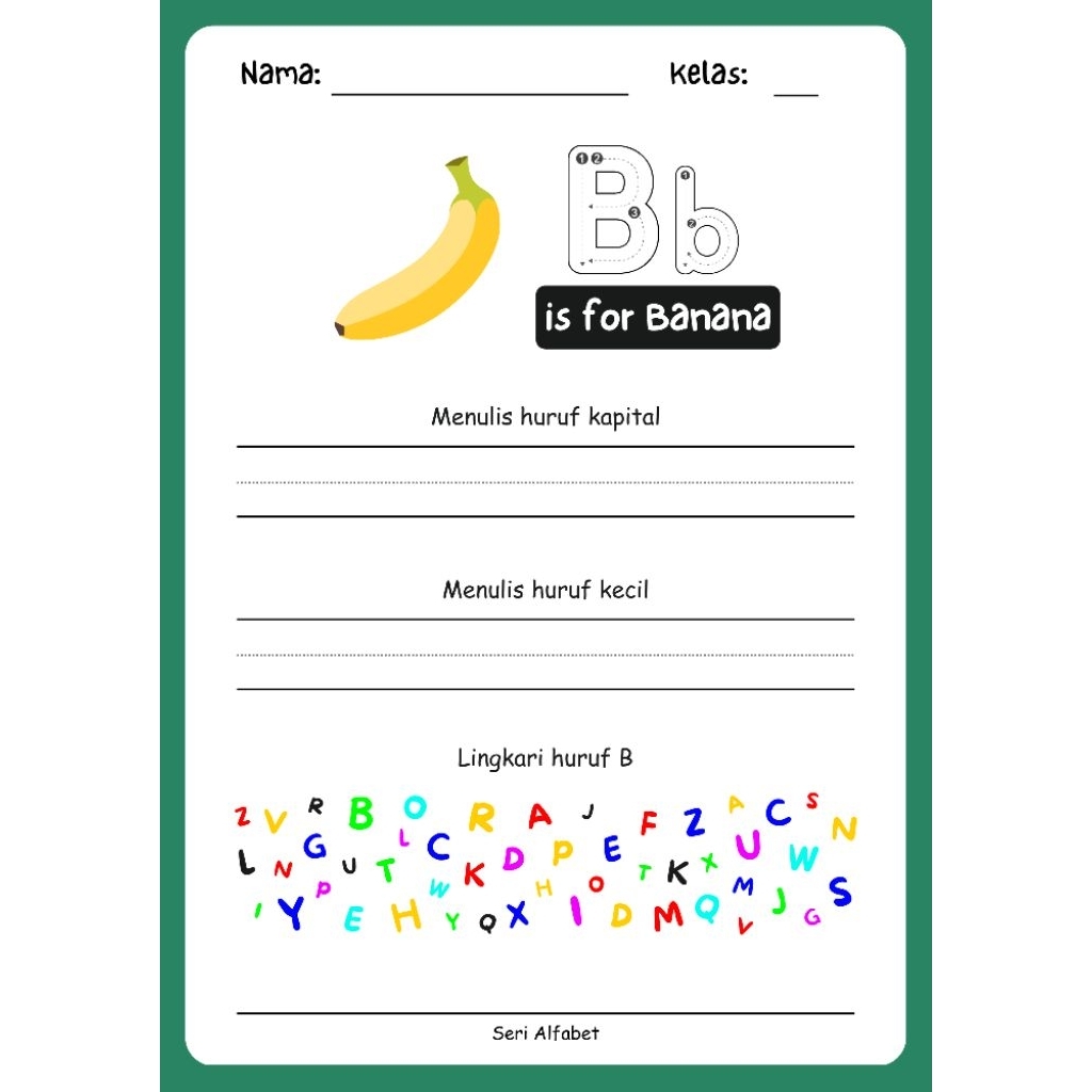 WORKSHEET ANAK BELAJAR ALPHABET, MAP CLEAR HOLDER DAN SPIDOL WIPE AND CLEAN