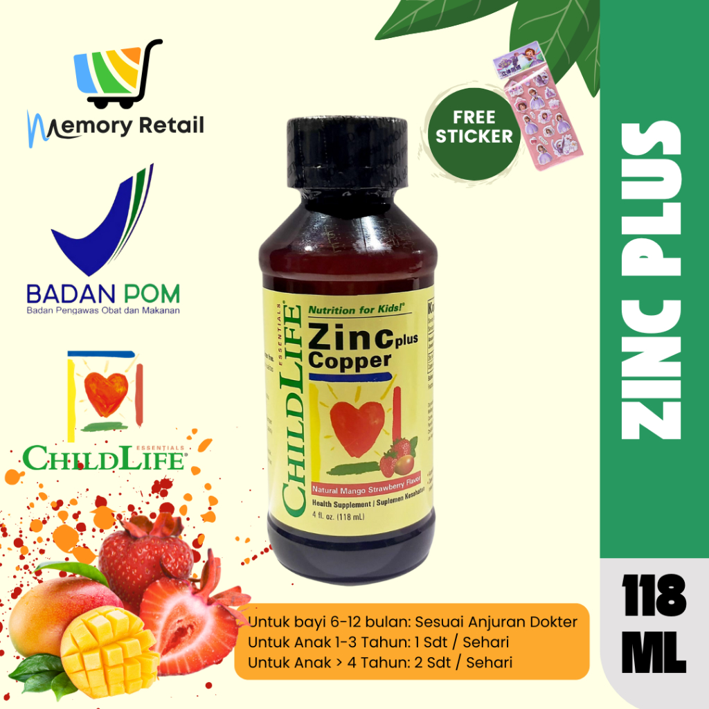 CHILDLIFE Zinc plus Vitamin Anak Suplemen Child Life Multivitamin Kesehatan Anak
