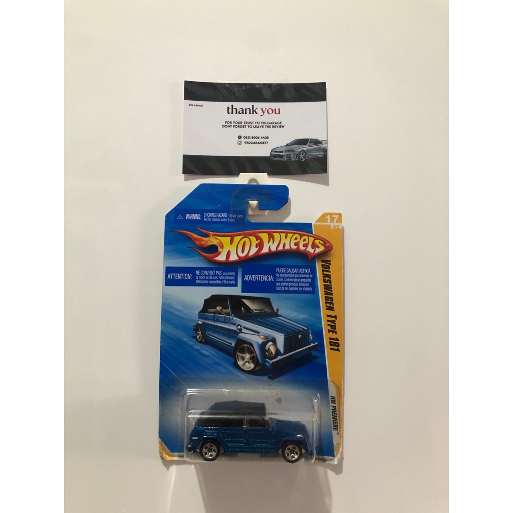 hotwheels volkswagen type 181 biru