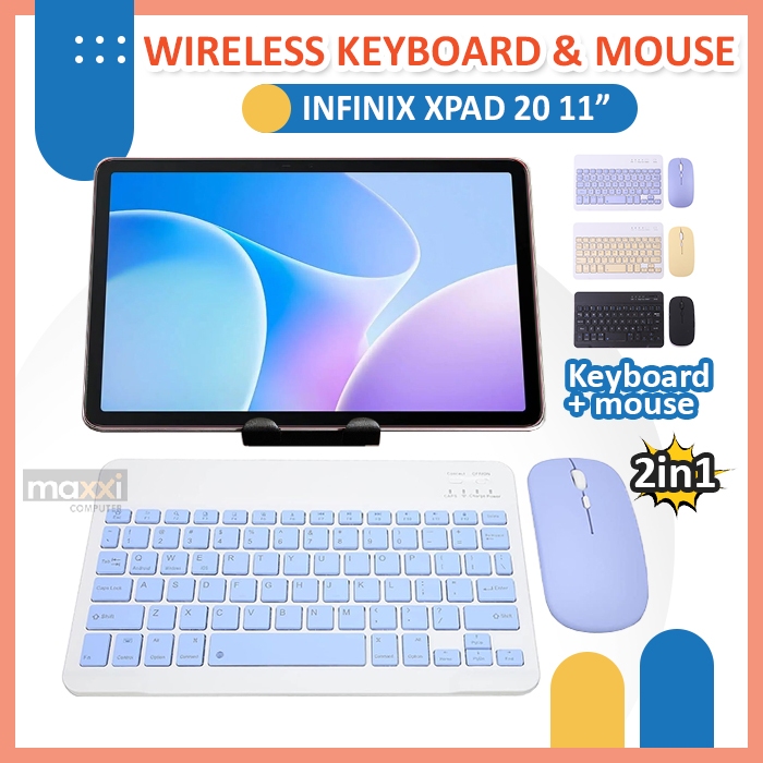 Keyboard dan Mouse untuk Tablet Infinix Xpad X Pad 20 11" 11 Inch Tab 2025 Wireless Bluetooth Blutoo