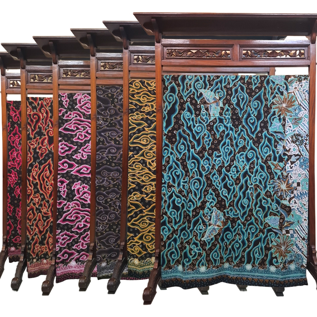 BATIK SALMA Kain Batik Motif Mega Mendung Khas Trusmi Cirebon Bahan Katun Premium Jarik Panjang Mega