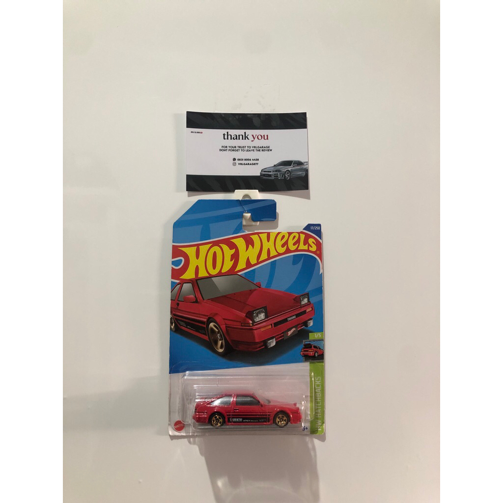 hotwheels toyota ae86 trueno merah