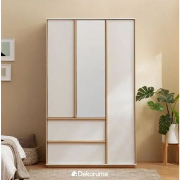 Dekoruma YASHU Lemari Pakaian 3 Pintu / Lemari Baju / Wardrope Baju