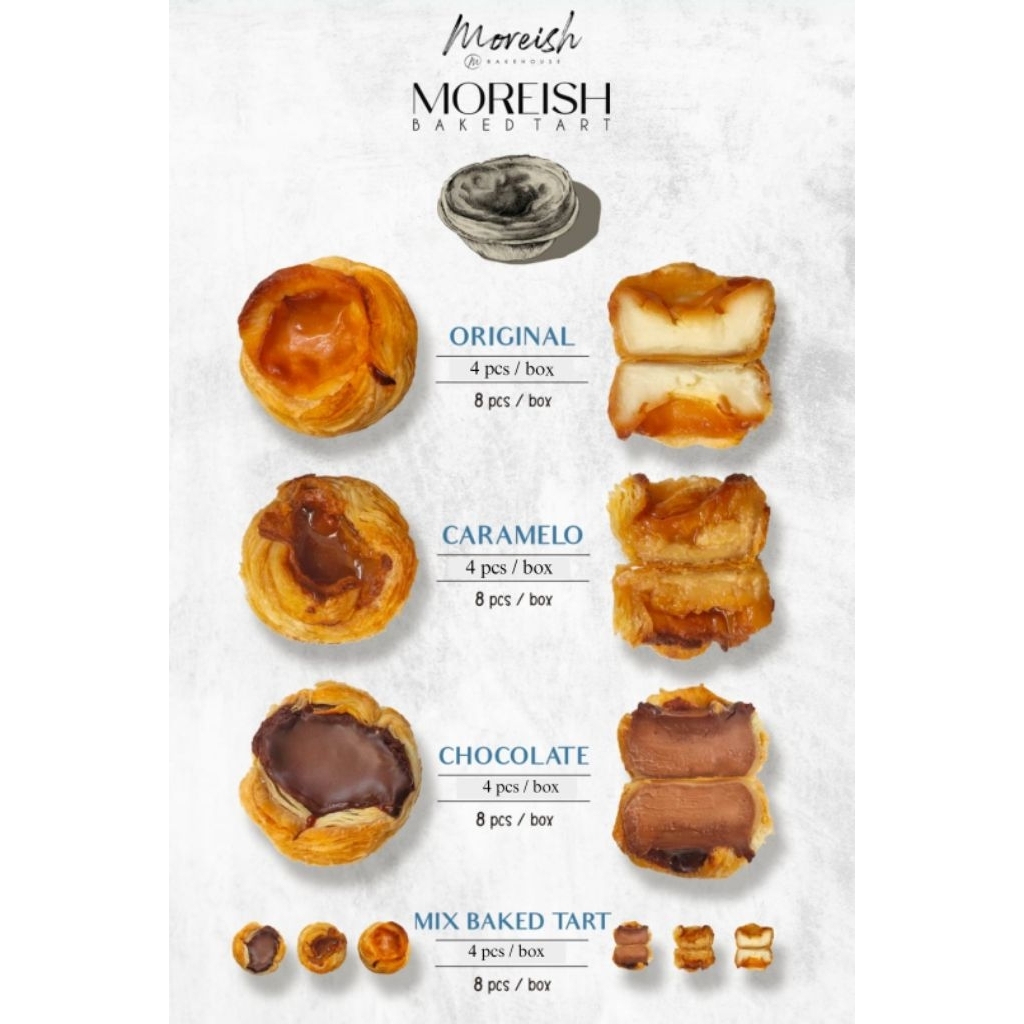 

Moreish Bakehouse - BAKED TART (Egg Tart)