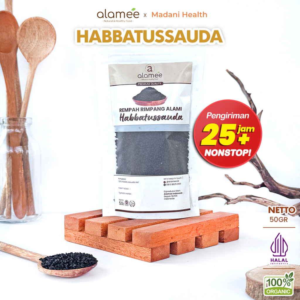 

ALAMEE Biji Habbatussauda Original Asli Jinten Hitam Biji Jintan Habatusauda 50 gram madani health