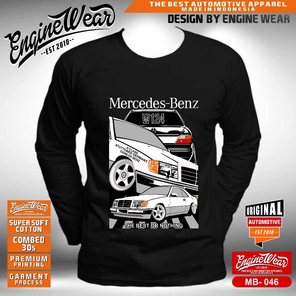 kaos mercedes benz W124 W123 W202 W203 W204 W210 W212 W211 W140 tshirt mercy boxer sportline E300 mo
