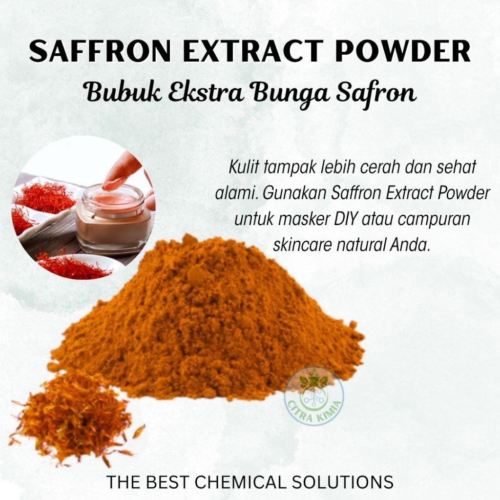 

Saffron Extract Powder 100gr - Bubuk Ekstra Bunga Saffron Food Grade - Bubuk Safron Pewarna Makanan