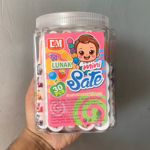 

DSM Lunak Mini Sate Toples is 30pcs