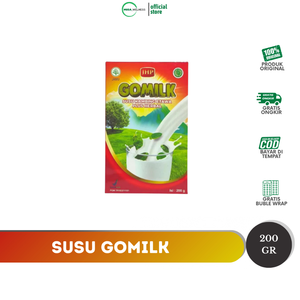

(Ada Bonus) Gomilk Susu Kambing Etawa Herbal No.1 | 3 varian rasa | susu kambing bubuk etawa | original bariklana 100% | enak & bergizi | bisa COD