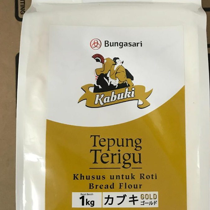 

Tepung Terigu Kabuki Gold Super Premium Khusus Roti 1 Kg Tepung Bahan Roti Cake Kue Lembut