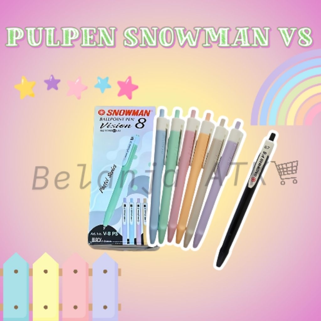 

[Eceran] Pulpen Snowman V8 Pastel 0.7mm