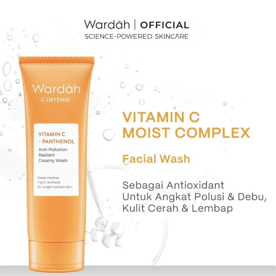 Wardah C-Defense Creamy Wash with Vitamin C I Facial Foam Wardah C-Defense