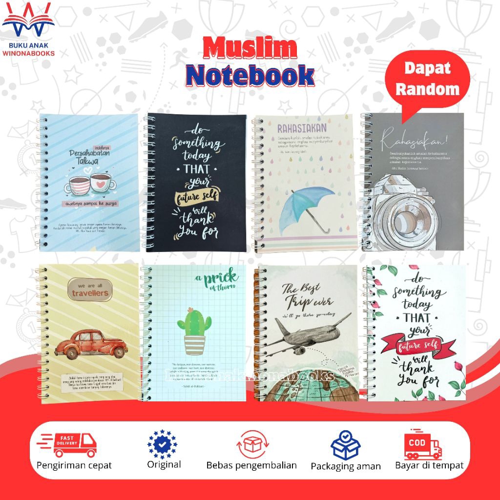 

Muslim Notebook: curhat produktif, journaling, menulisa keseharian, gak perlu bingung lagi~ Buku Anak Winonabooks × BiqinDiary