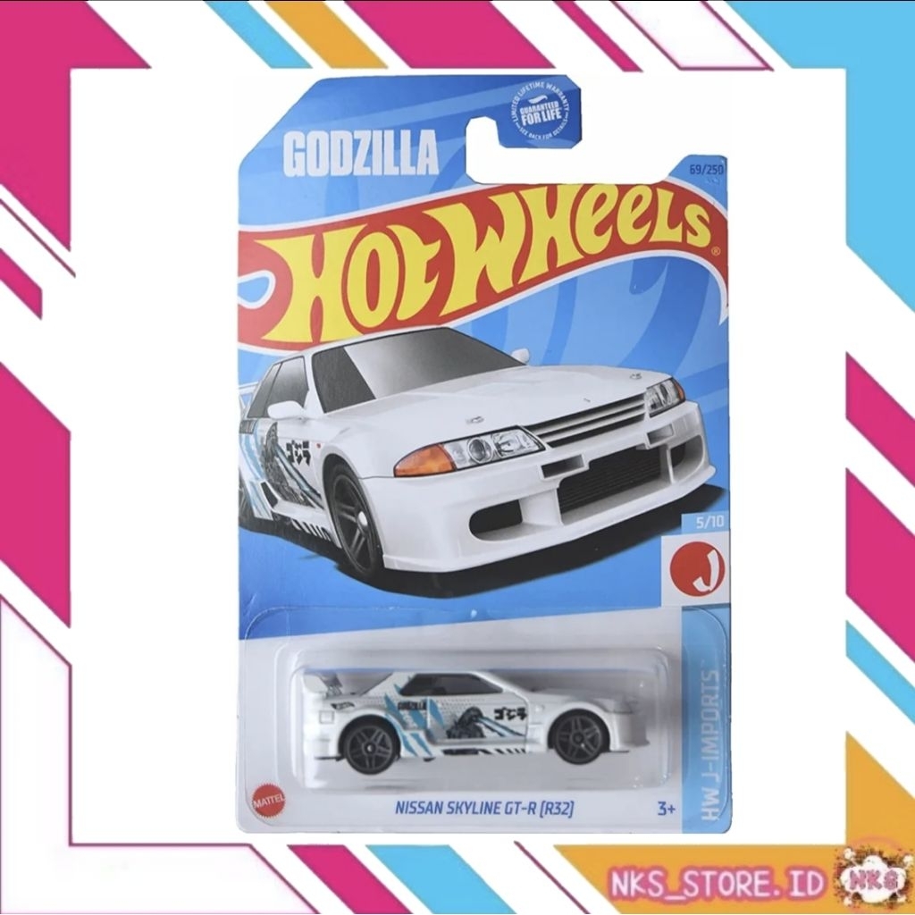 Hot Wheels Nissan Skyline GT-R R32 Godzilla Putih HotWheels Rare JDM