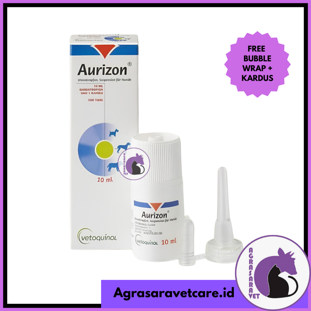 Aurizon-Obat Tetes Telinga Antibiotik Anjing 10 ml
