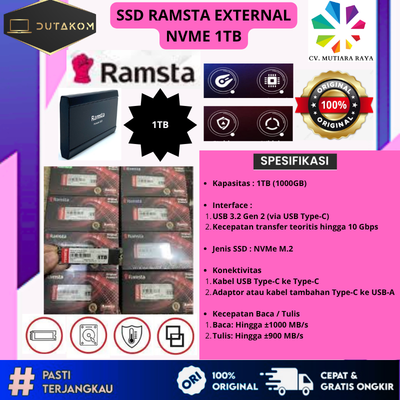 SSD EXTERNAL NVME RAMSTA 1TB