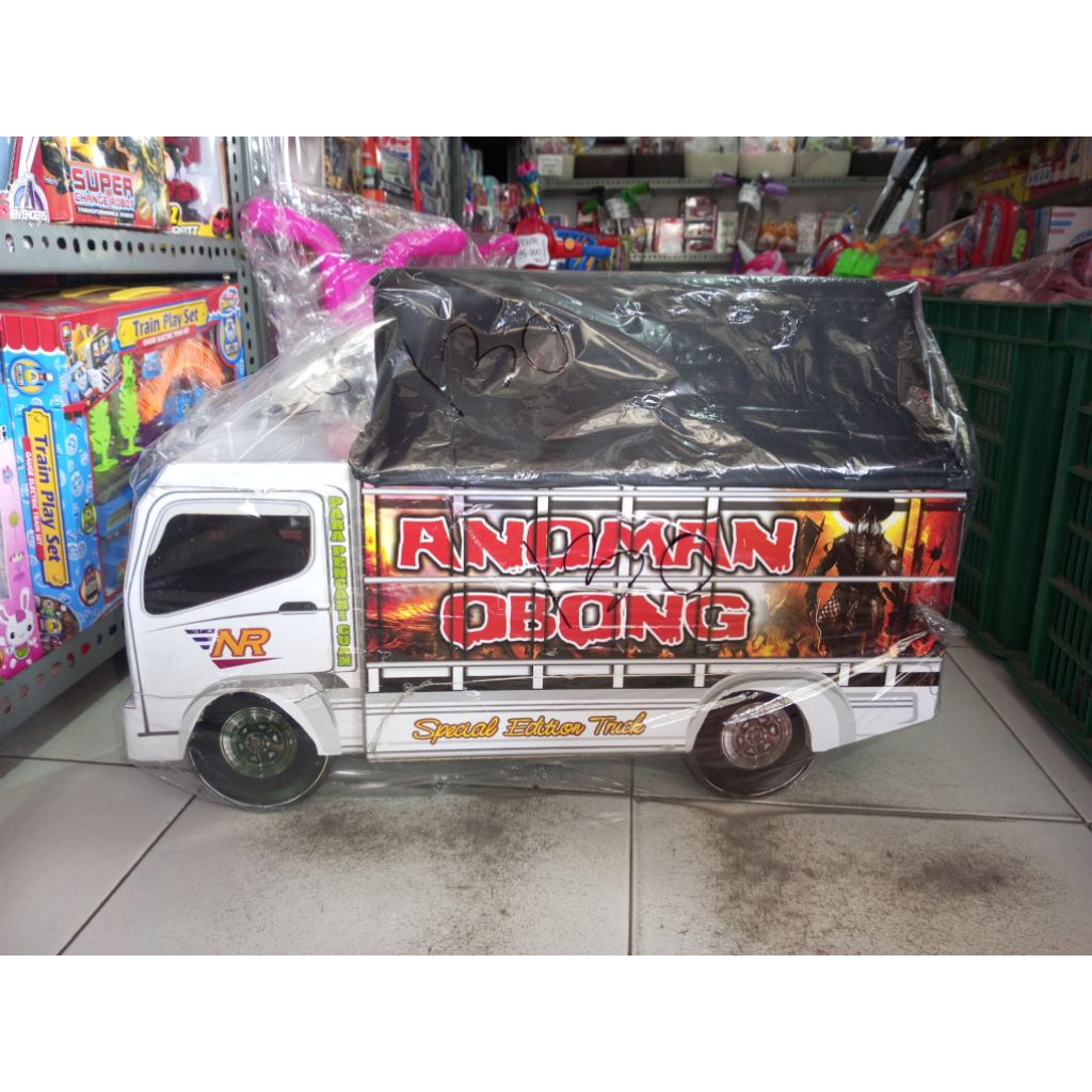 Mainan Anak Truk Oleng Kayu LED JUMBO