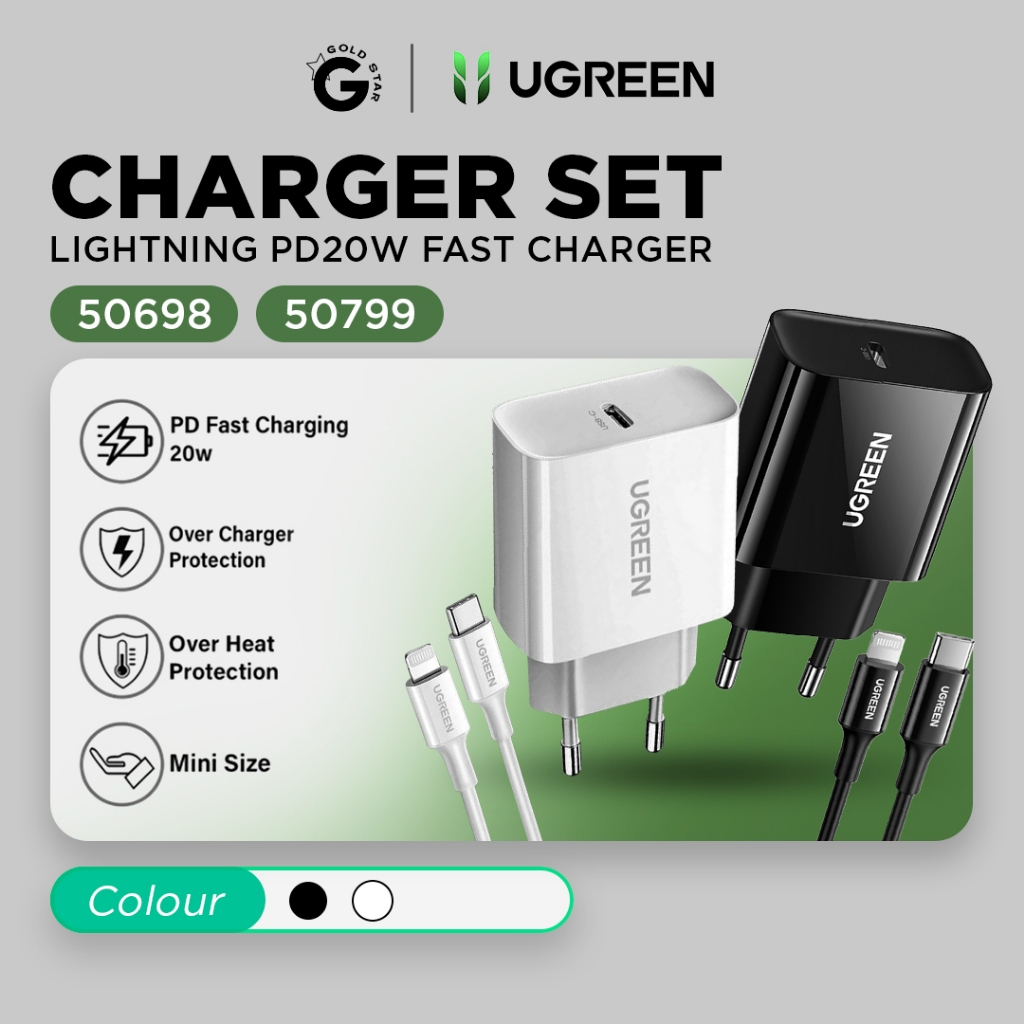 Ugreen Charger Iphone MFI Set PD 20W Fast Charging