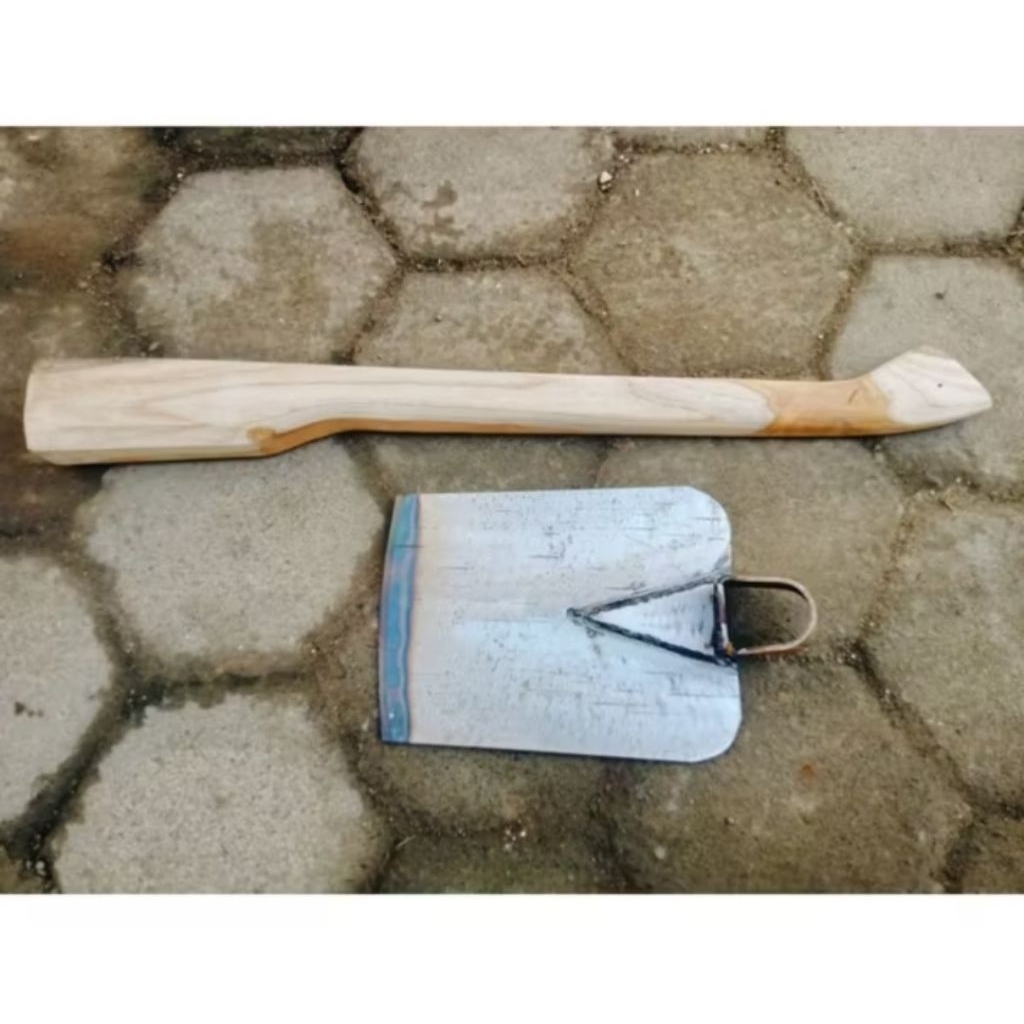 Cangkul Baja Putih Cangkul Cangku Baja Sepuhan Pande Free Gagang/Doran