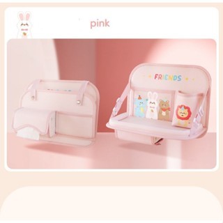 Car Seat Organizer Foldable - Rak Gantung Mobil Kulit Dengan Meja Lipat