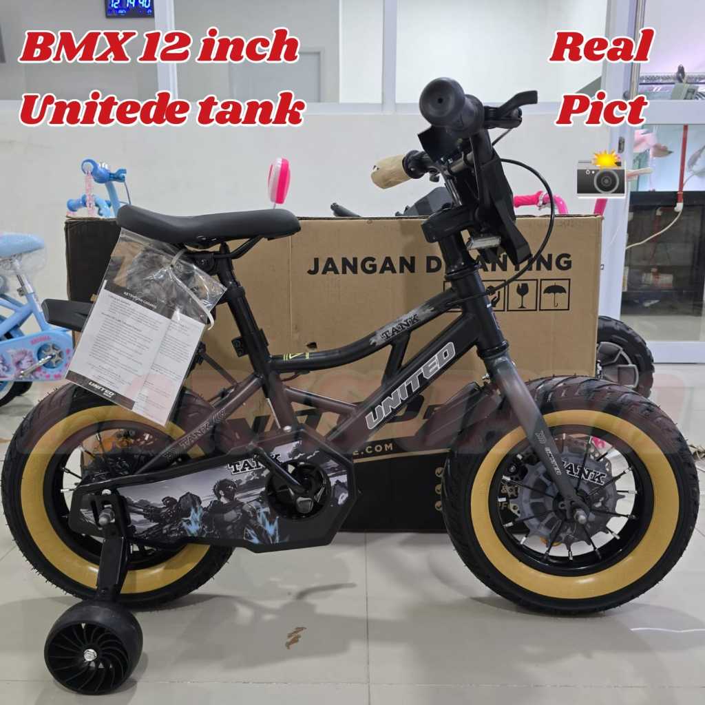 SEPEDA ANAK BMX 12 inch UNITED TANK  Dan United Panzer Original REM CAKRAM BY UNITED TERBARU