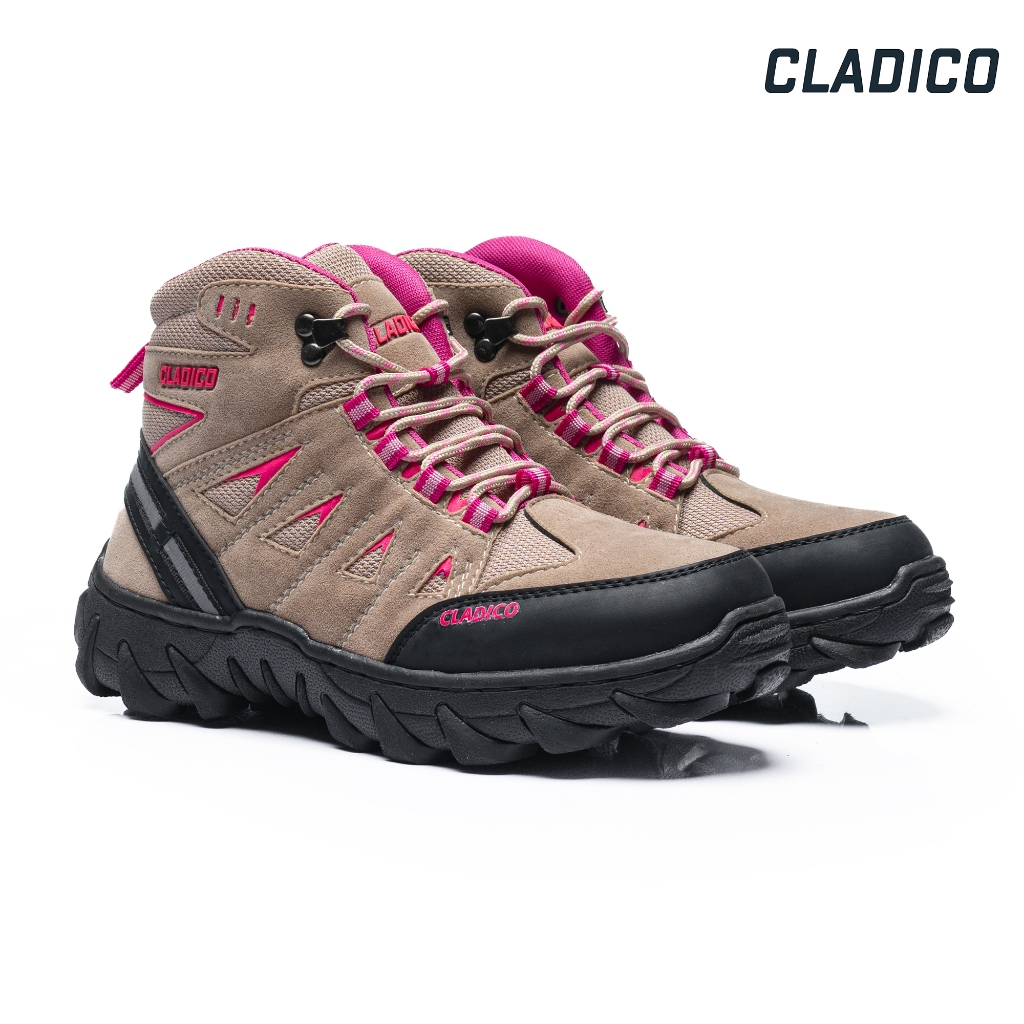 Cladico Sepatu Boots Hiking Gunung muncak Riding Cladico Griper High Pink