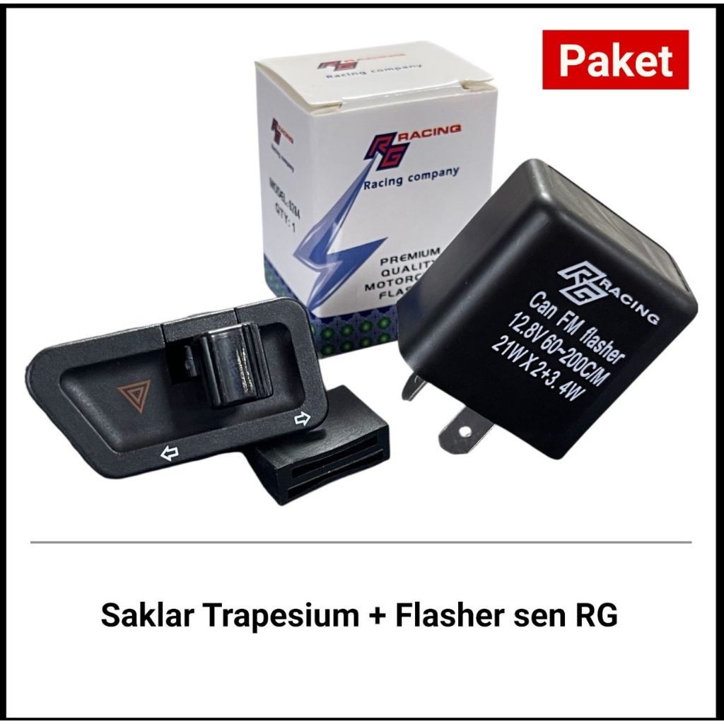 Saklar Sen Plus Hazard TRAPESIUM + FLASHER - HONDA BeAT Karbu / Kharisma / Revo / Vario 110 cw