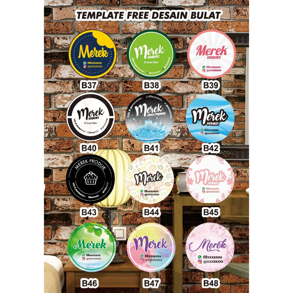 

Stiker/sticker label kemasan/makanan CROMO/KROMO template + CUTTING