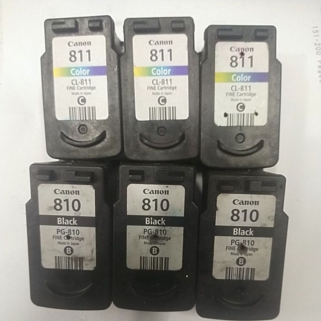 Catridge canon PG 810 CL 811 hasil print Hight putus"/dua warna for mp 287, ip 2770