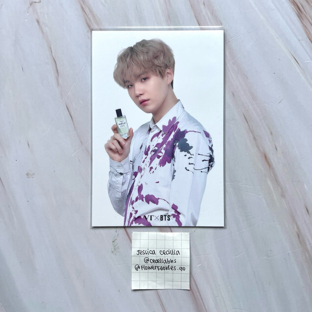 BTS SUGA VT POSTCARD PERFUME OFFICIAL
