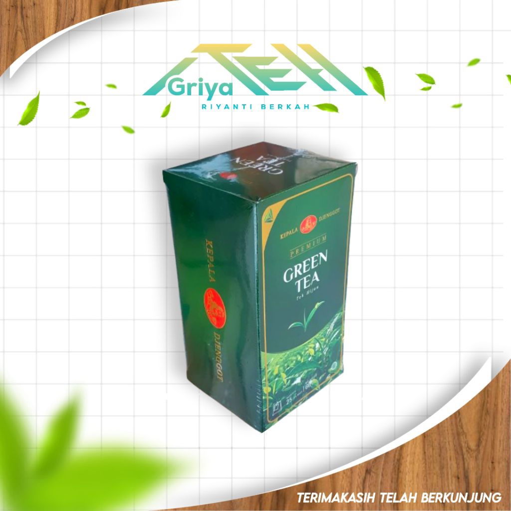 

TEH HIJAU KEPALA DJENGGOT, 1BOX ISI 25 KANTONG, TEH CELUP KEPALA DJENGGOT GREEN TEA CAP KEPALA DJENGGOT TEH DIET TEH PELANGSING