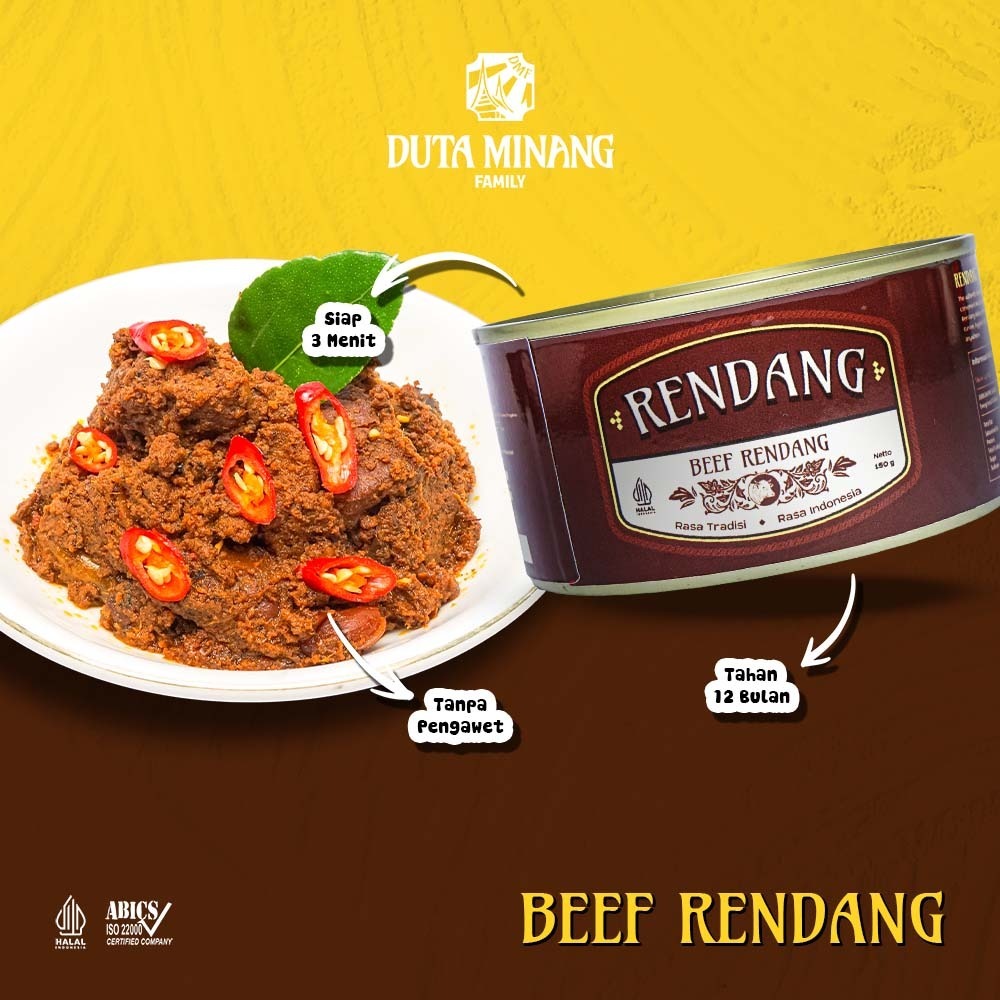 

Rendang Sapi 300gr/Khas Padang/HALAL 100% /Siap Saji/Rendang Kemasan/Duta Minang Family Sejak 1983