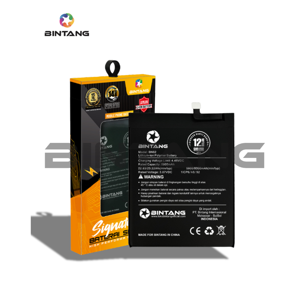 BATT SS BINTANG POCO M3/REDMI 9T/BN62 6000MAH