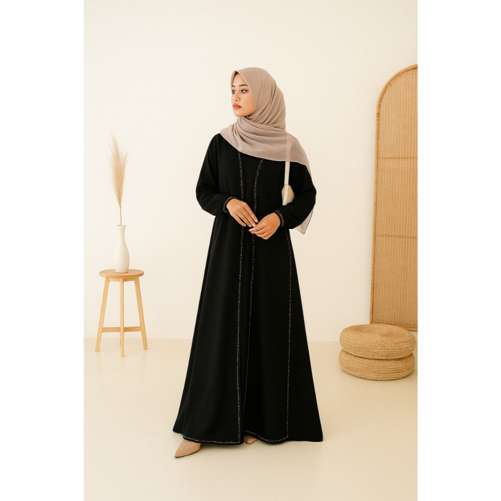 Abaya Turky Terbaru Gamis Wanita Terbaru Gamis Saudi arab Gamis Hitam Terbaru Mewah Simple Elegan Da