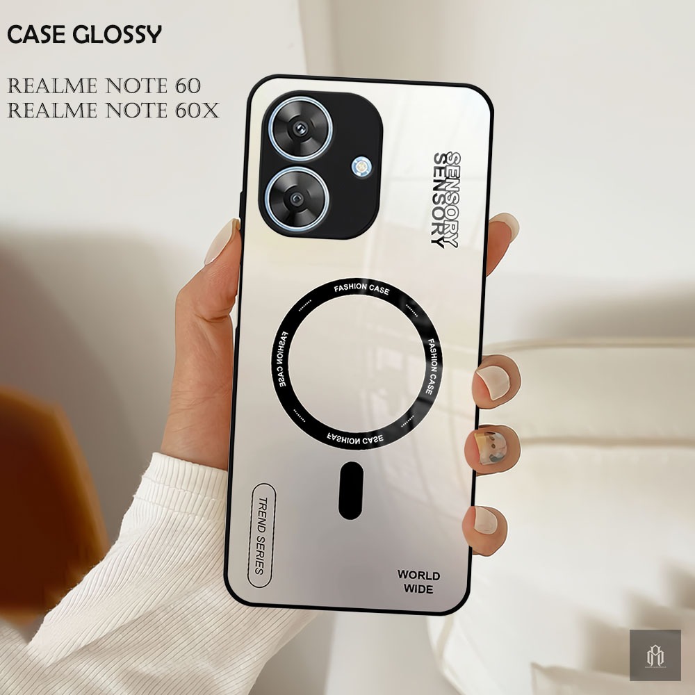 Softcase Glass Glossy Realme Note 60/60X - C63/C61 - C53/C51 [NC15 MOTIF IPHONE AESTHETIC] Casing Ha