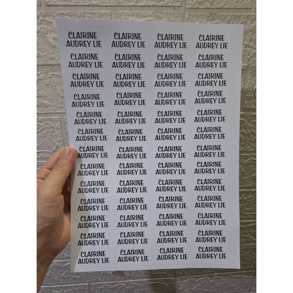 

READY STICKER NAMA BUKU CUSTOM LEMBAR