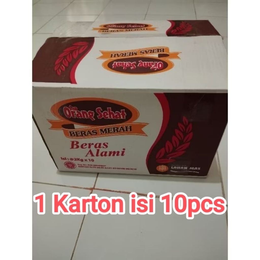 

KARTON - Beras Merah Cap Orang Sehat 2kg isi 10pcs