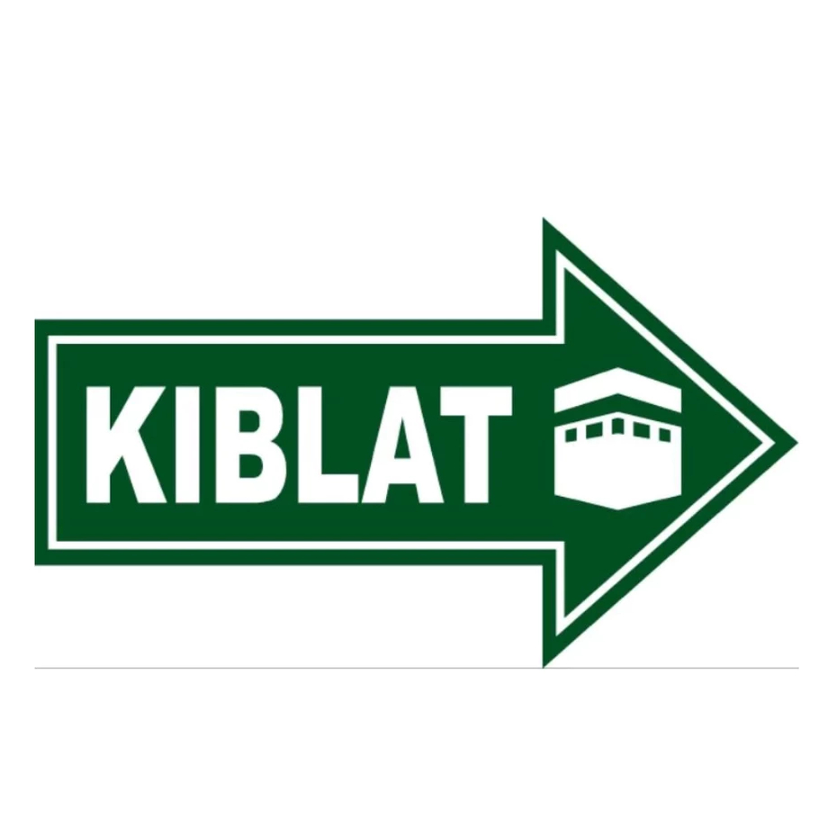 

STIKER ARAH KIBLAT KANAN 6,5x11 cm STICKER WATERPROOF QIBLA WLBEE