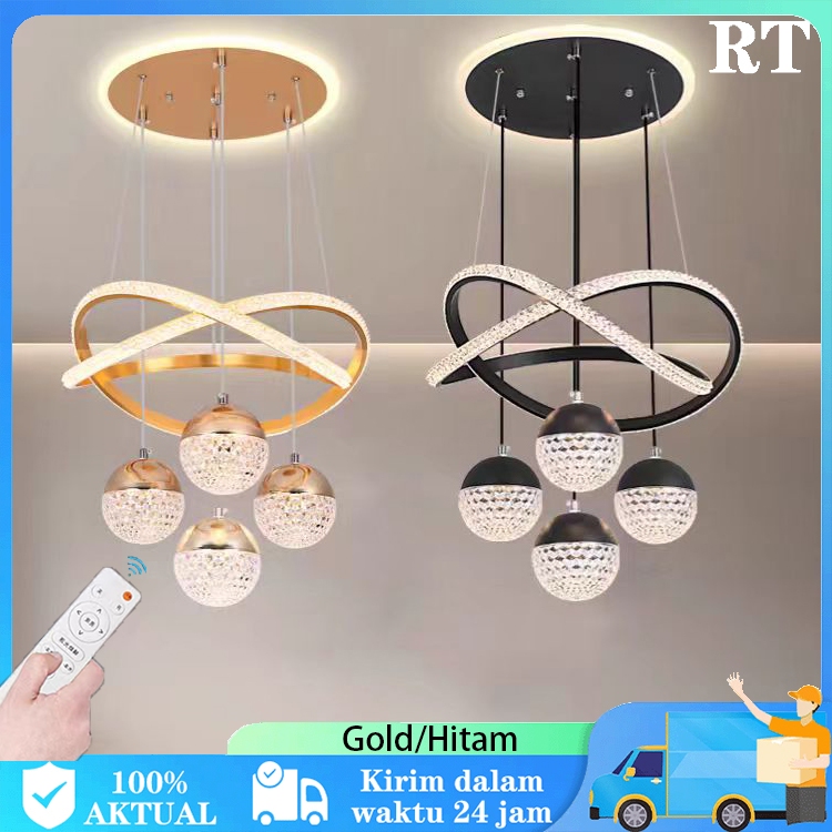 Lampu Gantung Ruang Tamu Minimalis Lampu Hias Gantung LED Lampu Gantung Emas Mewah Lampu Gantung