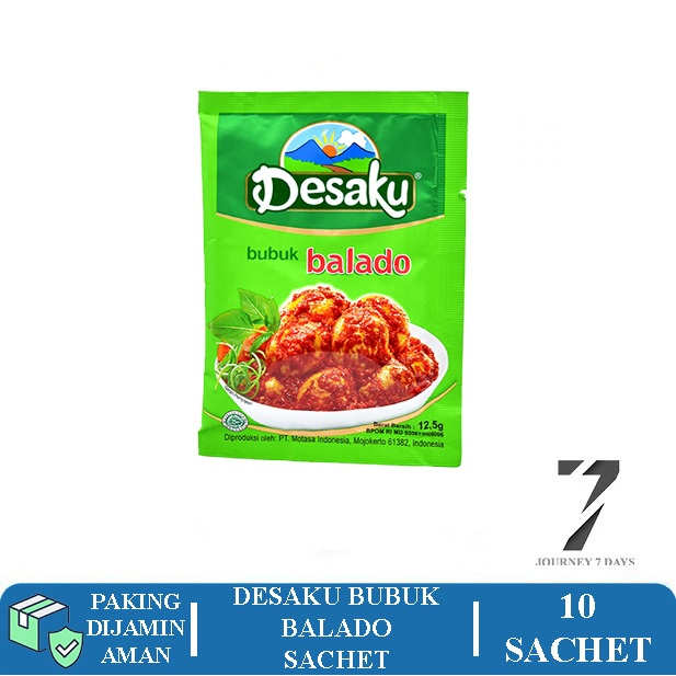 

DESAKU BUBUK BALADO 12,5 GRAM PACK ISI 10 SACHET JOURNEY 7 DAYS DENGAN PAKING AMAN
