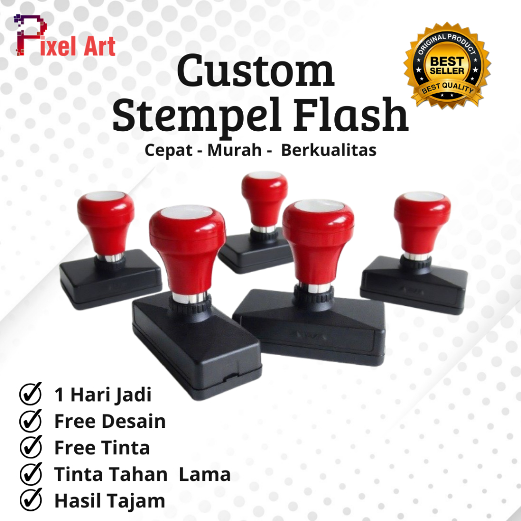 

[TERMURAH 1HARI JADI] CETAK STEMPEL FLASH OTOMATIS / STEMPEL CUSTOM / STEMPEL WARNA / FREE DESAIN