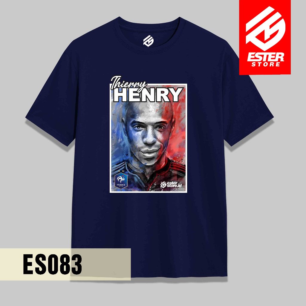 Esterstore.id ES083 - Kaos Bola Thierry Henry Timnas Prancis