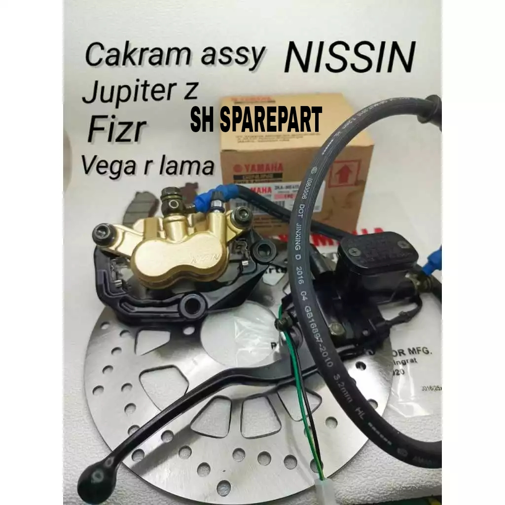 Piringan Cakram Komplit Assy Depan Jupiter Z FIZR Force 1 Vega R Lama Nissin Original