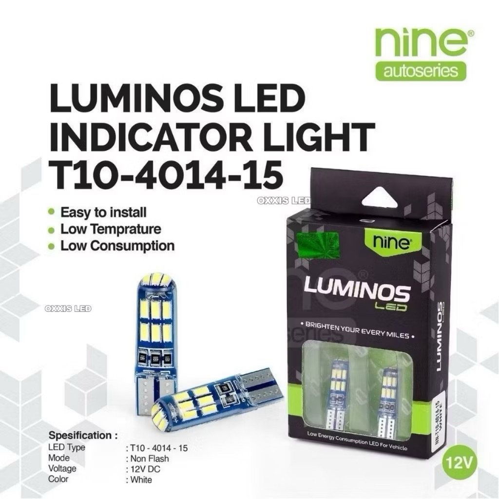 promo terbaru [cod]lampu led luminos t10 15 mata senja sein sen pelat kedip kedip tahan panas