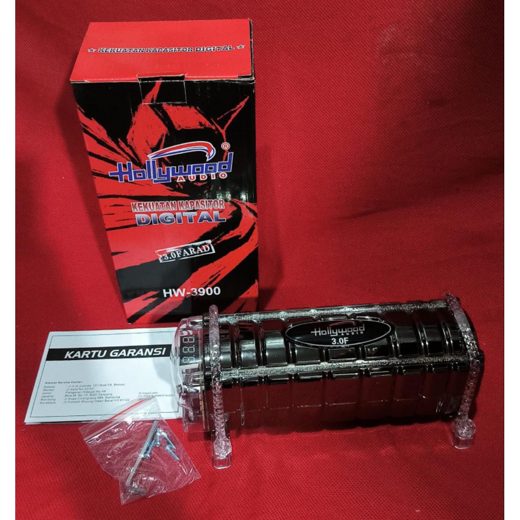 Kapasitor Bank Hollywood HW-3900 3.0farad kapasitor audio mobil