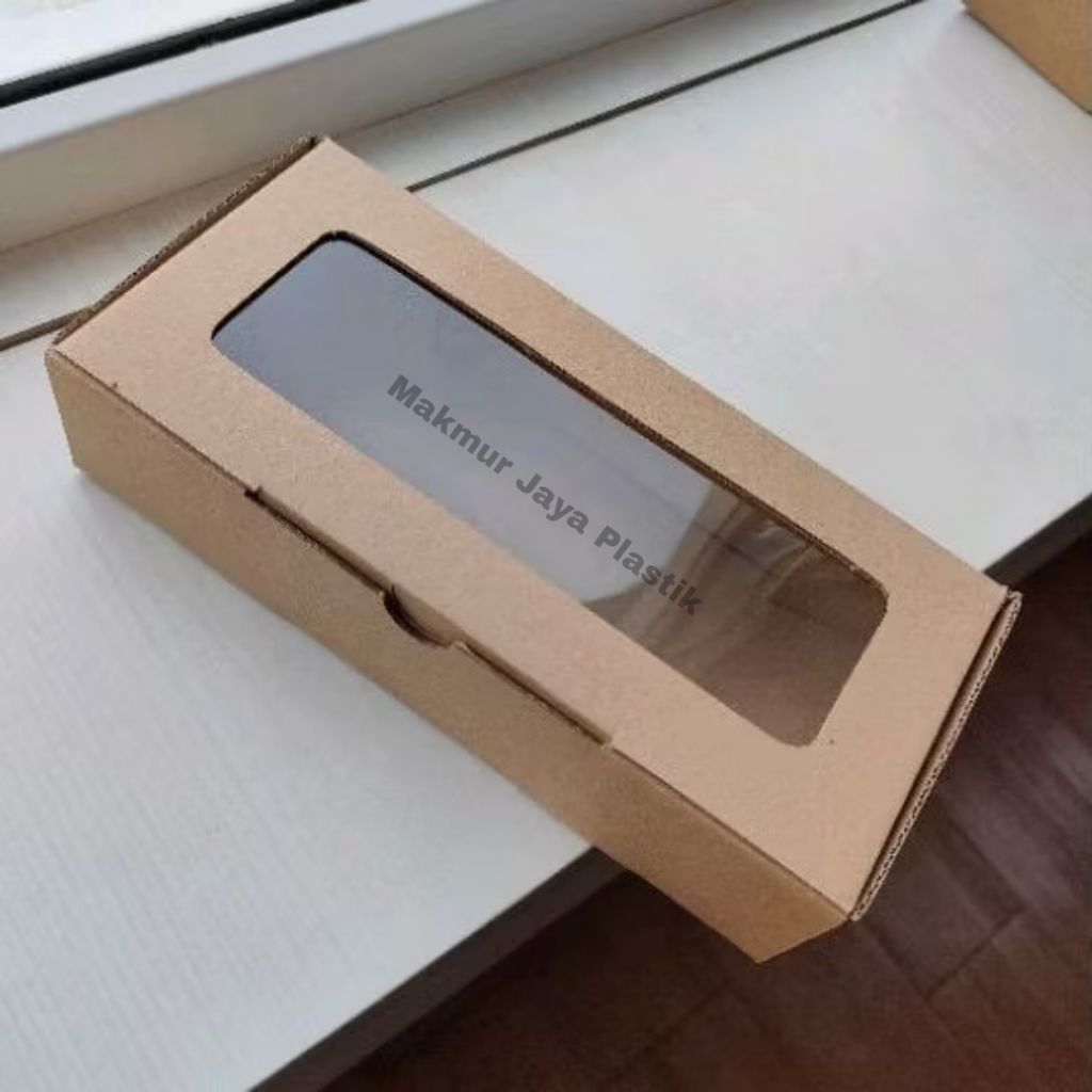 Dus Eflute Brownies Lubang Window All Size/Dus Eflute Brownies 20x10x5/Dus Brownies 20x10x5/Dus Eflu