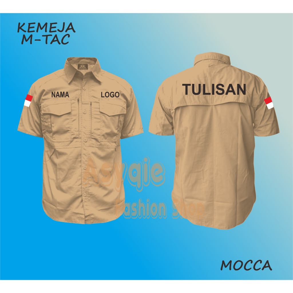 Kemeja Tactical M-TAC Kemeja Tactical Outdoor Kemeja Lapangan Kemeja Tactical Bordir Custom / Kemeja