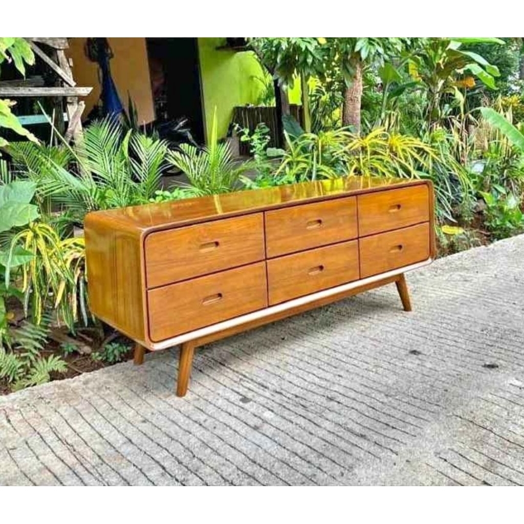 BUFET TV RETRO KAYU JATI TUA | BUFET TV RETRO BUFET TV MINIMALIS BUFET TV ROTAN FURNITURE JATI | BUF