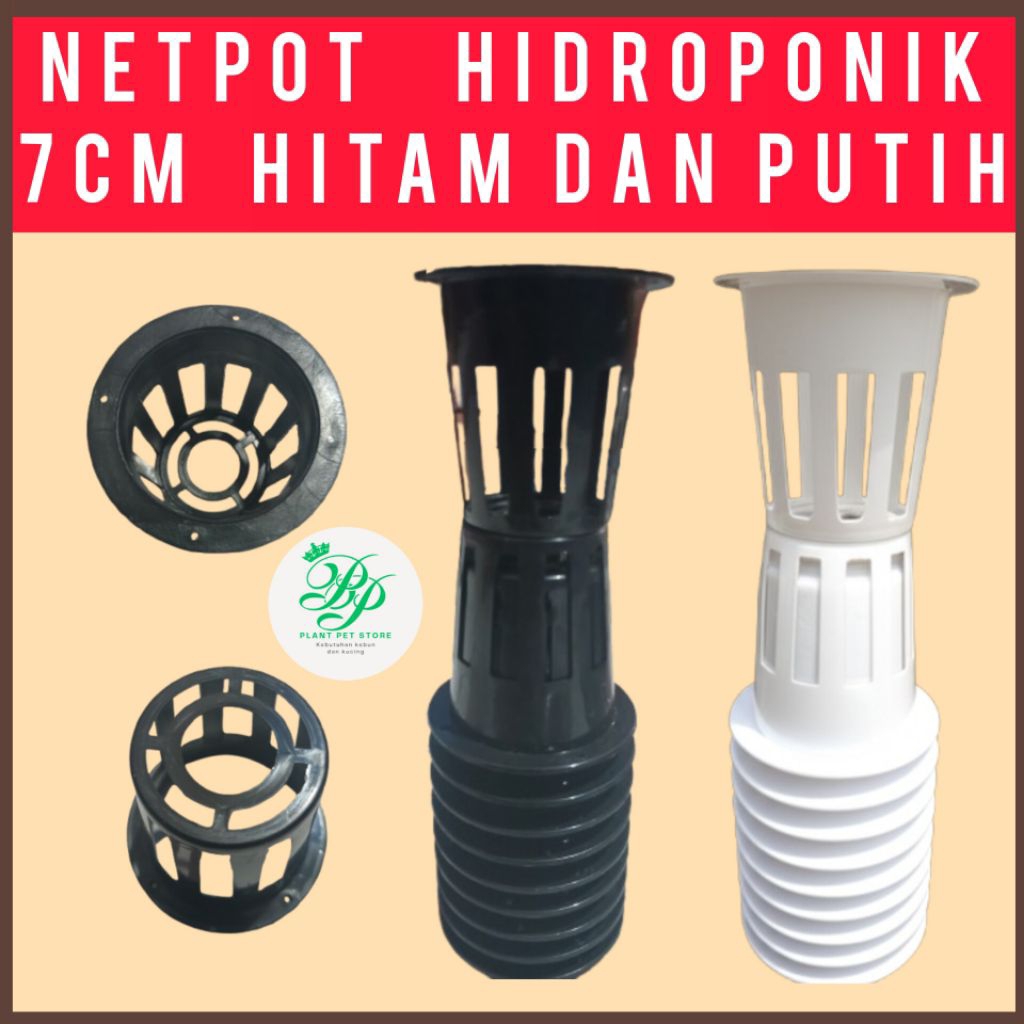 Netpot Hidroponik Hitam 7cm Netpot Hidroponik Putih 7cm Netpot Hidroponik Media Tanam